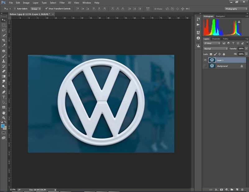 Open Your Logo in Photoshop