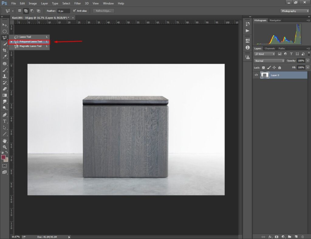 Pick The Lasso Tool