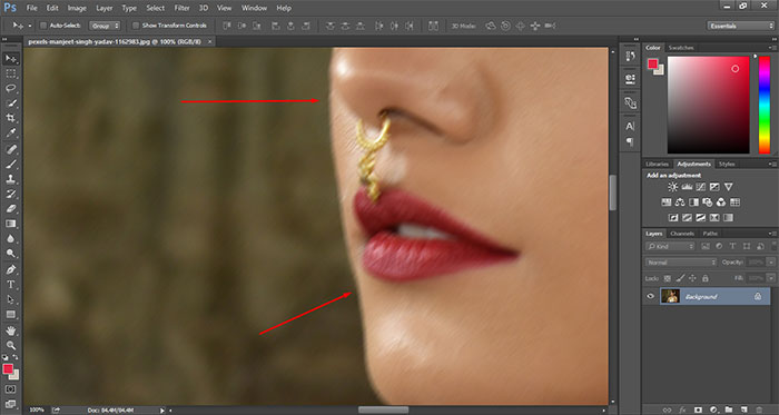 How to remove blur in Photoshop 2