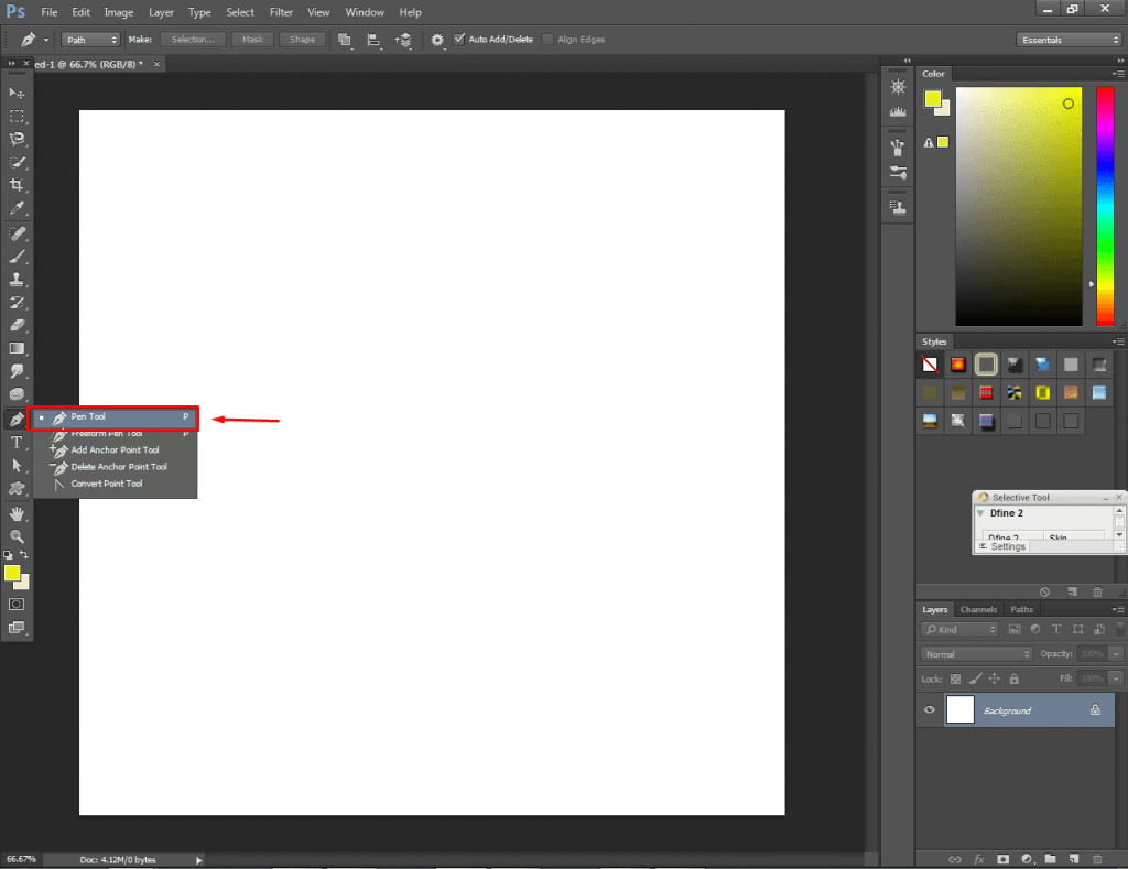 Draw Curved Lines in Photoshop