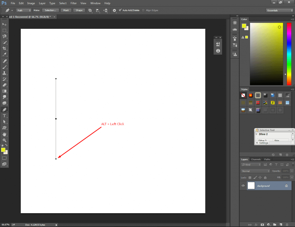 Draw Curved Lines in Photoshop