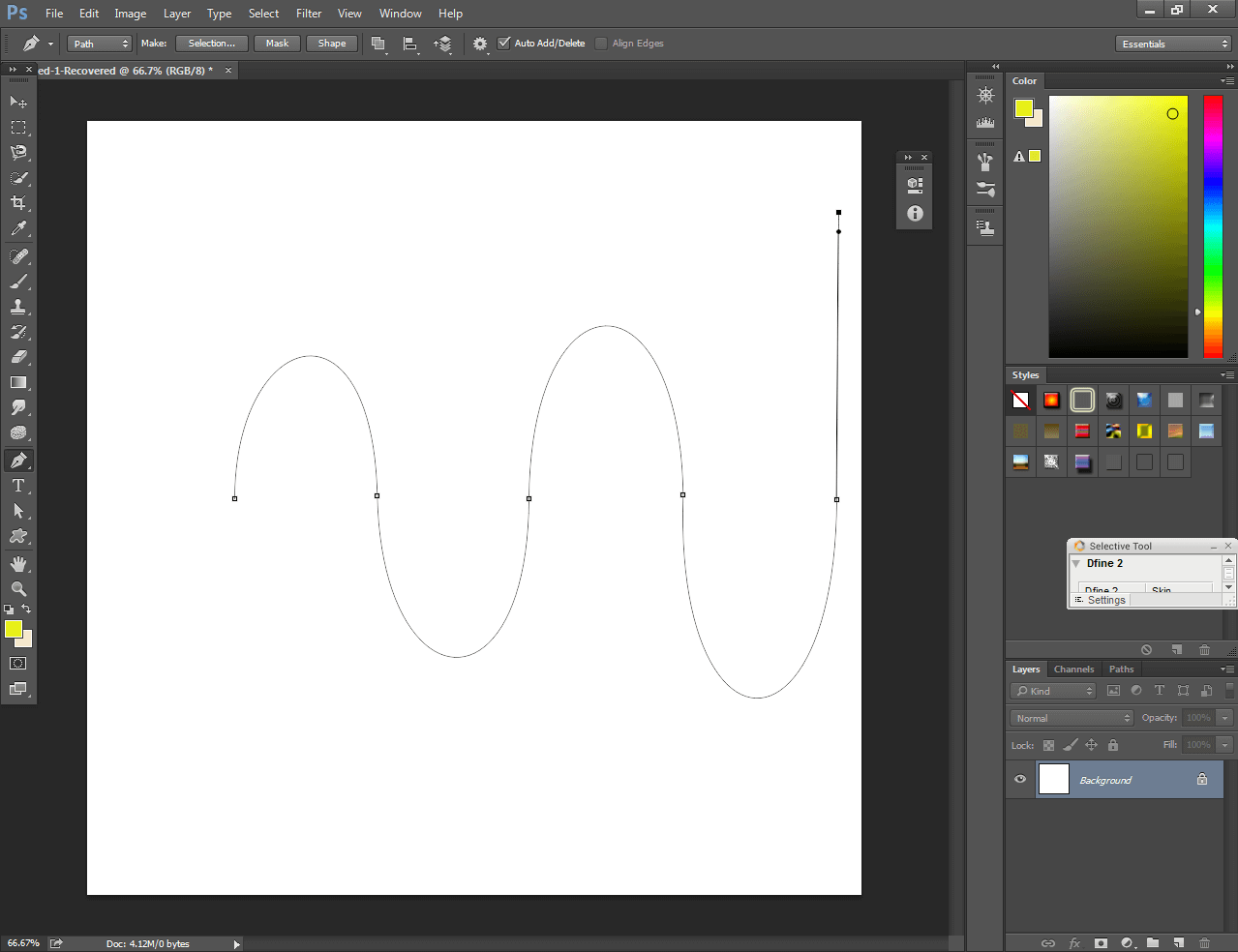 How to Draw Curved Lines in Clipping Way