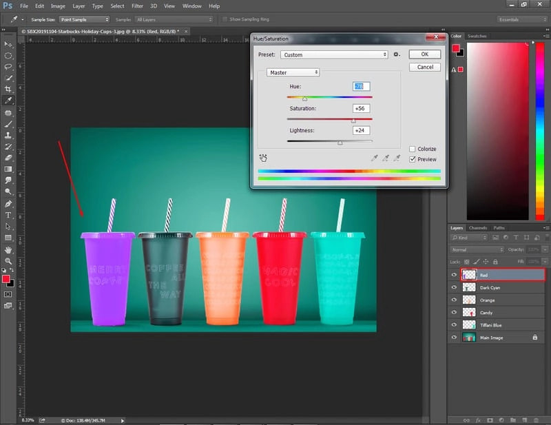 How to Select Layer in Photoshop- Only 5 Steps 5 Image Adjustment menu