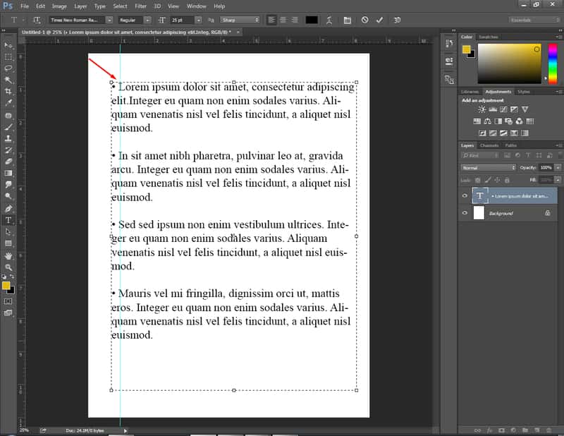 How To Do Bullet Points in Photoshop 4