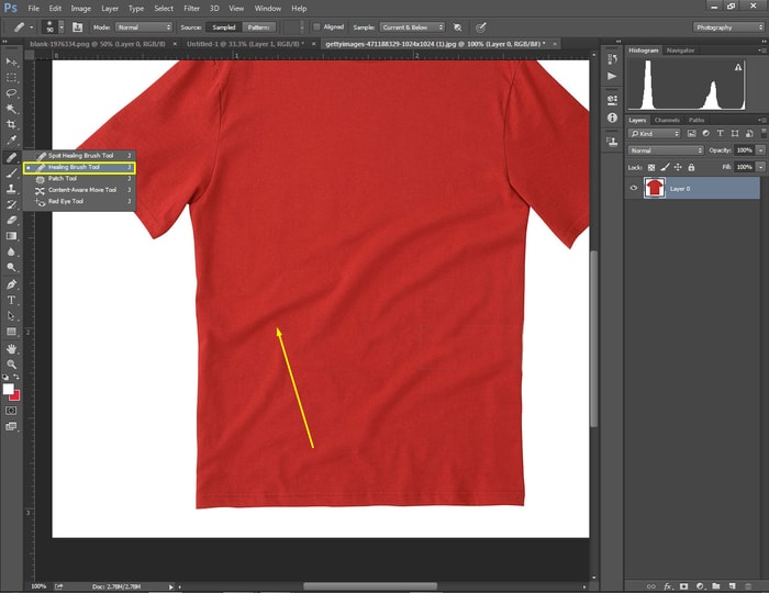 how to remove clothing wrinkles in photoshop