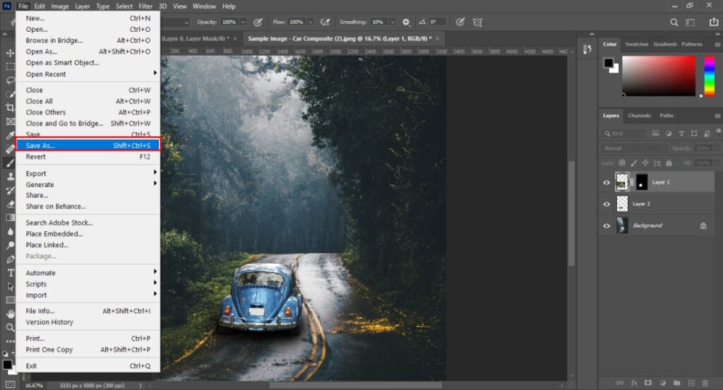 how to blend two images in photoshop