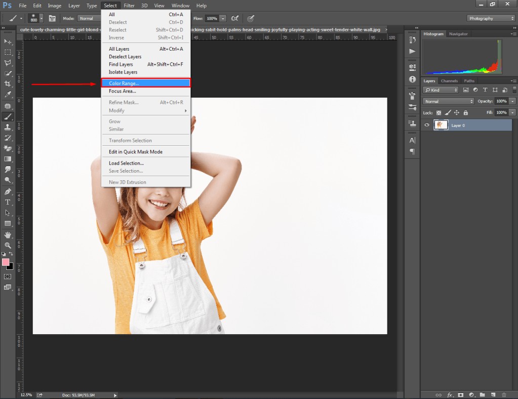 use any Photoshop selection tool that you feel is convenient