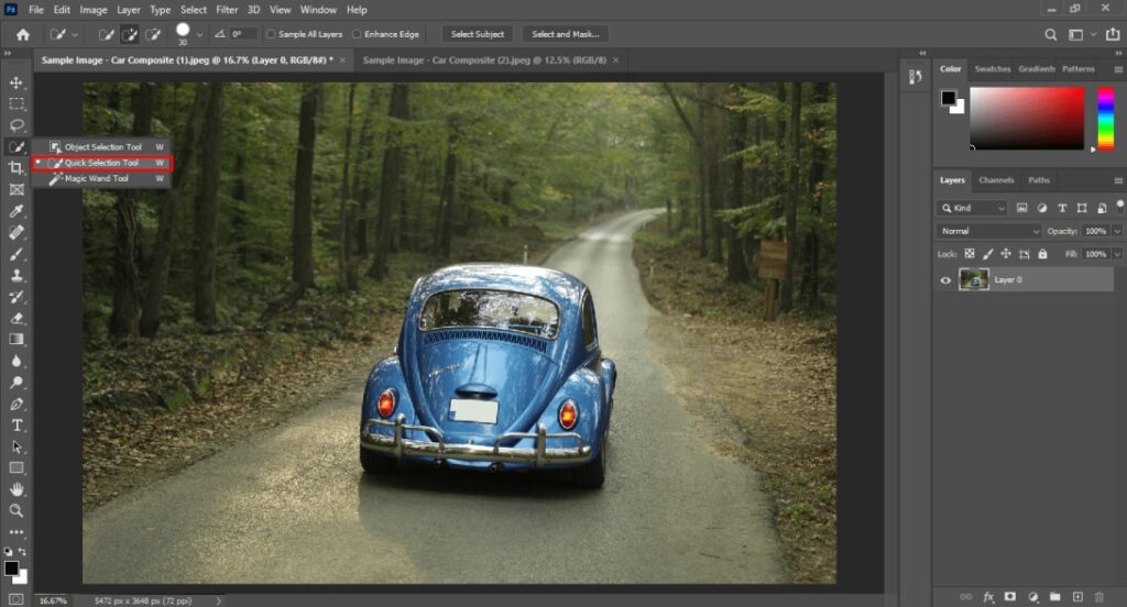 how to blend the edges of two images in photoshop