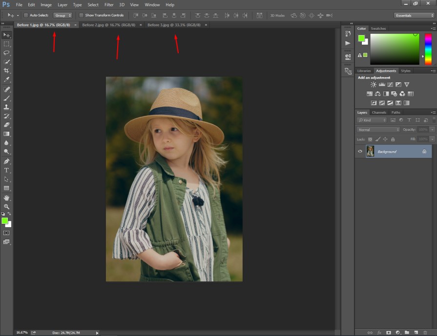 how to edit multiple photos in photoshop