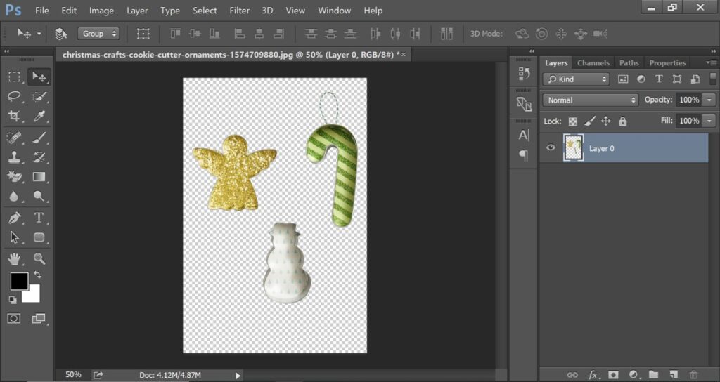 image cutout ornaments with photoshop