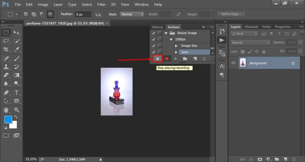 how to resize a layer image in photoshop