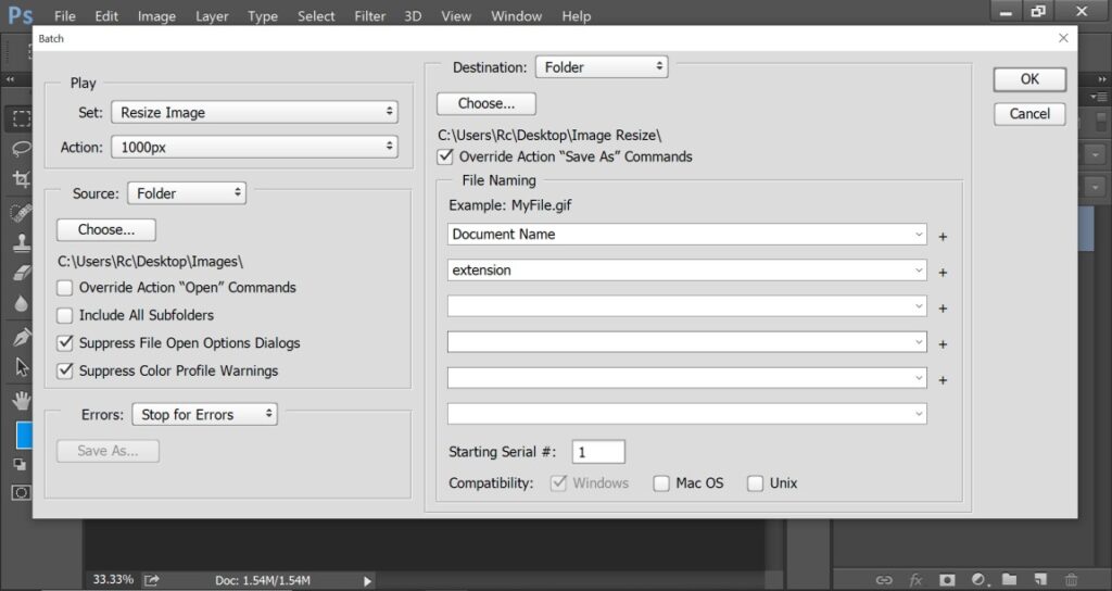 how to crop and resize an image in photoshop