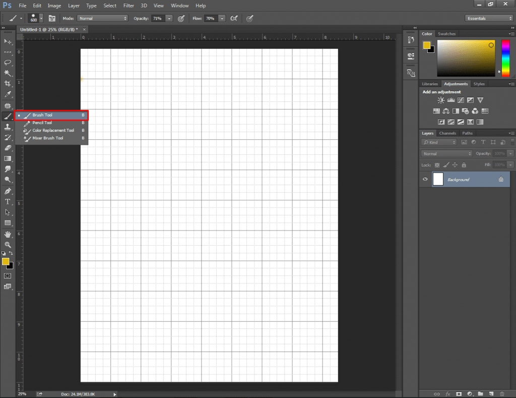 Make A Table in Photoshop