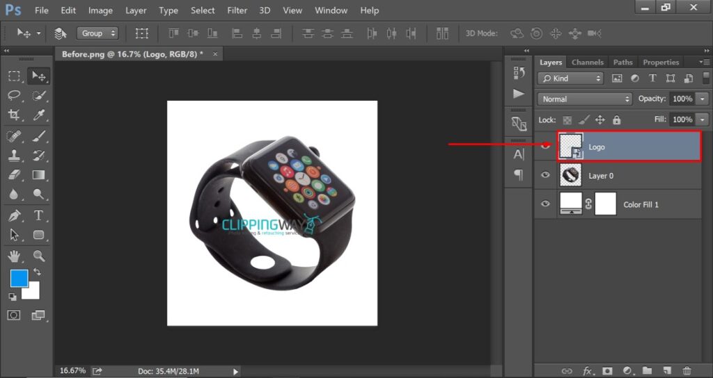 How to rotate a logo in Photoshop