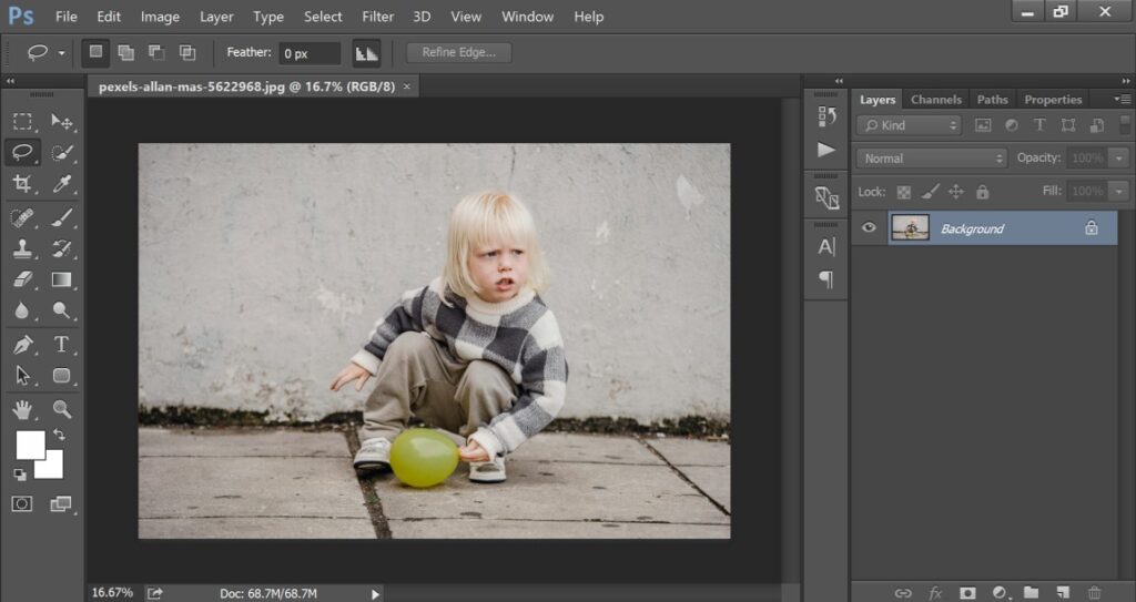 how to blur background in photoshop express
