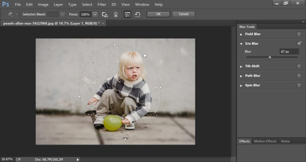 easy way to blur background in photoshop